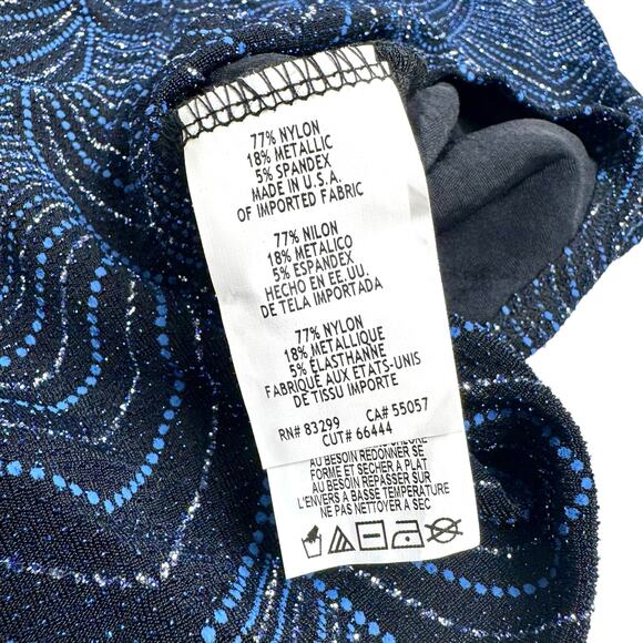 Onyx Nite Metallic Sleeveless Tunic Top M - Picture 4 of 5